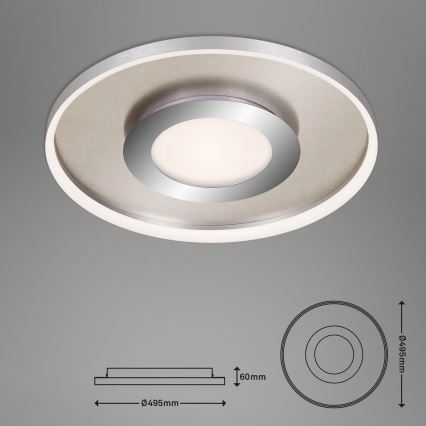 Briloner 3640-012 - LED prigušiva plafonska svetiljka LED/25W/230V 2700-6500K + daljinski upravljač