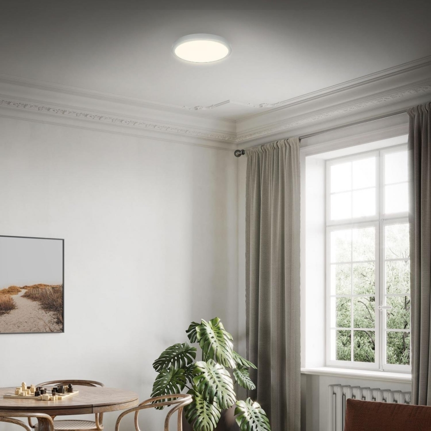 Briloner 3700-014 - LED plafonsko svetlo RUNA LED/16W/230V 3000K prečnik 28 cm srebrno