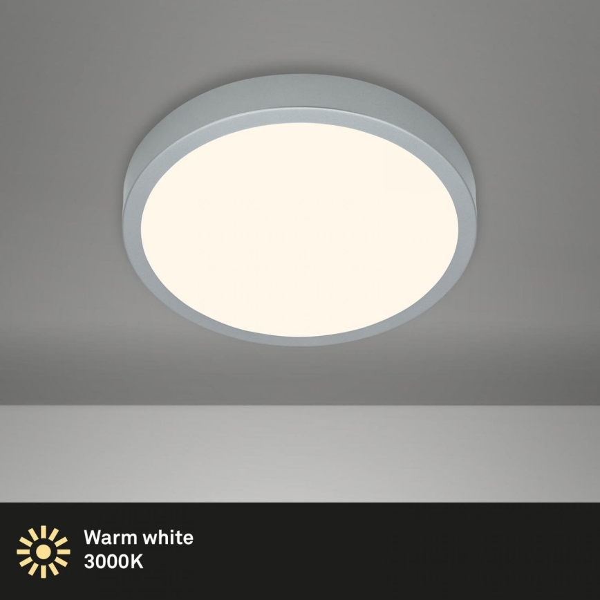 Briloner 3700-014 - LED plafonsko svetlo RUNA LED/16W/230V 3000K prečnik 28 cm srebrno