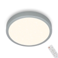 Briloner 3701-014 - LED prigušiva plafonska svetiljka RUNA LED/18W/230V 2700-6500K srebrna + daljinski upravljač
