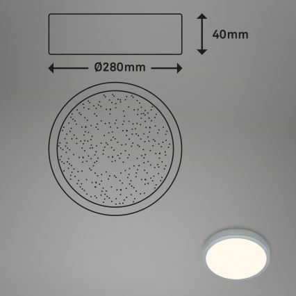 Briloner 3701-014 - LED prigušiva plafonska svetiljka RUNA LED/18W/230V 2700-6500K srebrna + daljinski upravljač