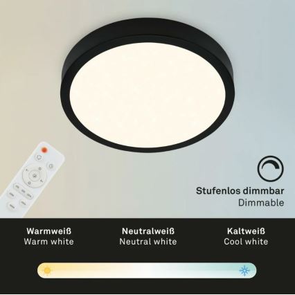 Briloner 3701-015 - LED prigušiva stropna svetiljka RUNA LED/18W/230V 2700-6500K + daljinski upravljač