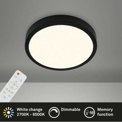 Briloner 3701-015 - LED prigušiva stropna svetiljka RUNA LED/18W/230V 2700-6500K + daljinski upravljač