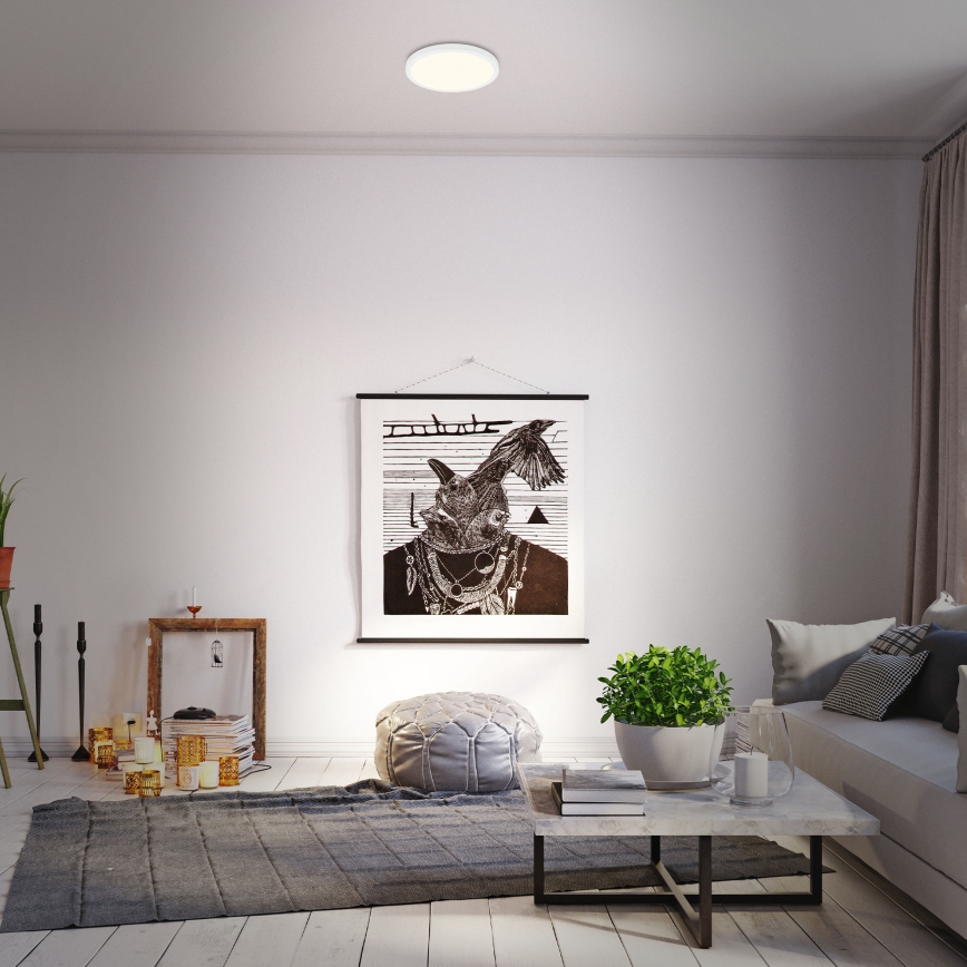 Briloner 3701-016 - LED prigušiva plafonska svetiljka RUNA LED/18W/230V 2700-6500K bela + daljinski upravljač