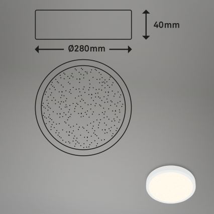 Briloner 3701-016 - LED prigušiva plafonska svetiljka RUNA LED/18W/230V 2700-6500K bela + daljinski upravljač