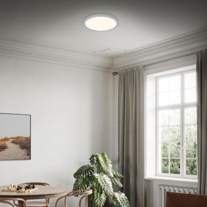 Briloner 3703-014 - LED stropna svetiljka RUNA LED/24W/230V 3000K prečnik 38 cm srebrna