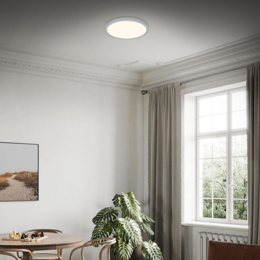 Briloner 3703-014 - LED stropna svetiljka RUNA LED/24W/230V 3000K prečnik 38 cm srebrna