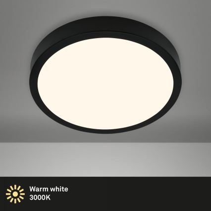 Briloner 3703-015 - LED plafonsko svetlo RUNA LED/24W/230V 3000K prečnik 38 cm crna