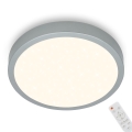 Briloner 3704-014-LED prigušiva stropna svetiljka RUNA LED/22W/230V 2700-6500K srebrna + daljinski upravljač