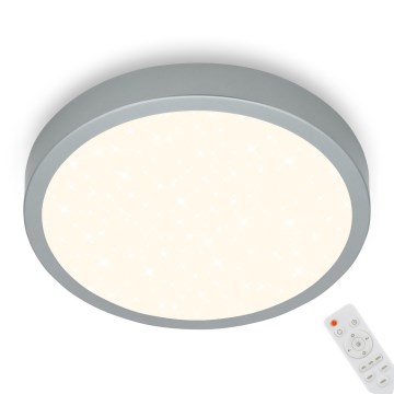 Briloner 3704-014-LED prigušiva stropna svetiljka RUNA LED/22W/230V 2700-6500K srebrna + daljinski upravljač