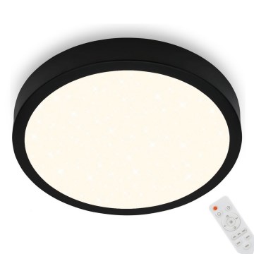 Briloner 3704-015 - LED prigušiva plafonska svetiljka RUNA LED/22W/230V 2700-6500K crna + daljinski upravljač
