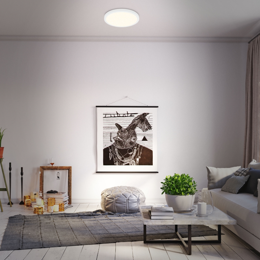 Briloner 3704-016 - LED prigušiva stropna svetiljka RUNA LED/22W/230V 2700-6500K bela + daljinski upravljač