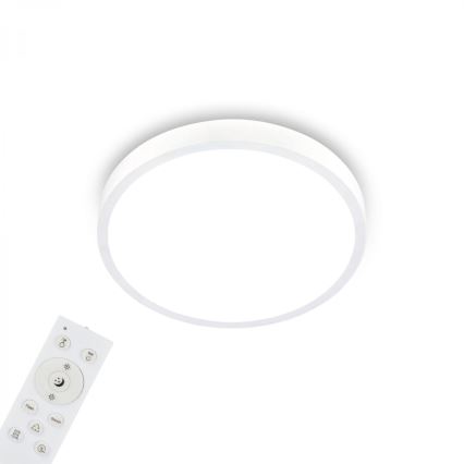 Briloner 3709-016 - LED RGBW prigušiva stropna svetiljka LED/22W/230V 4000K pr. 38 cm bela + daljinski upravljač
