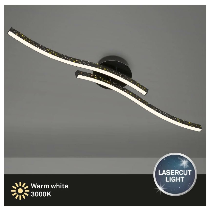 Briloner 3718-025 - LED plafonski luster REY 2xLED/6W/230V crna