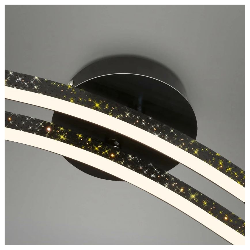 Briloner 3718-025 - LED plafonski luster REY 2xLED/6W/230V crna