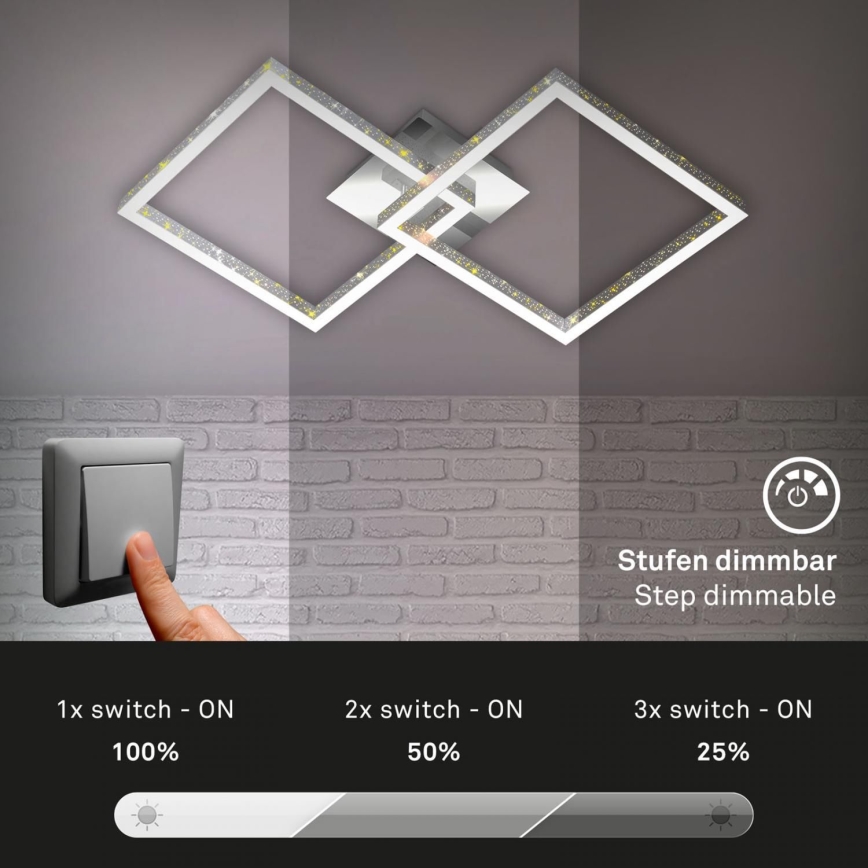 Briloner 3751-019 - LED stropno svetlo (prigušiva) FRAME LED/20W/230V, sjajni hrom