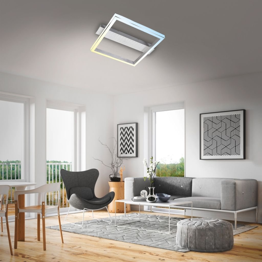 Briloner 3760-019 - LED prigušiva plafonska lampa FRAME LED/23W/230V 2700-6500K 42x36 cm + daljinski upravljač