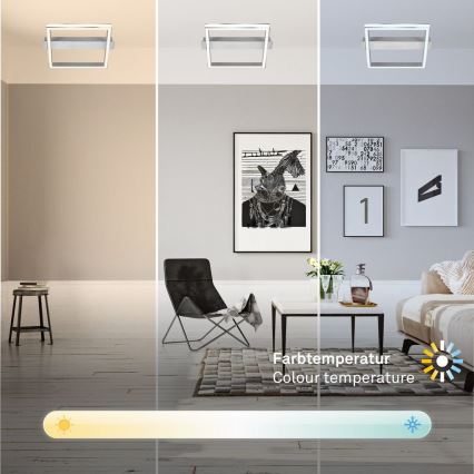 Briloner 3760-019 - LED prigušiva plafonska lampa FRAME LED/23W/230V 2700-6500K 42x36 cm + daljinski upravljač