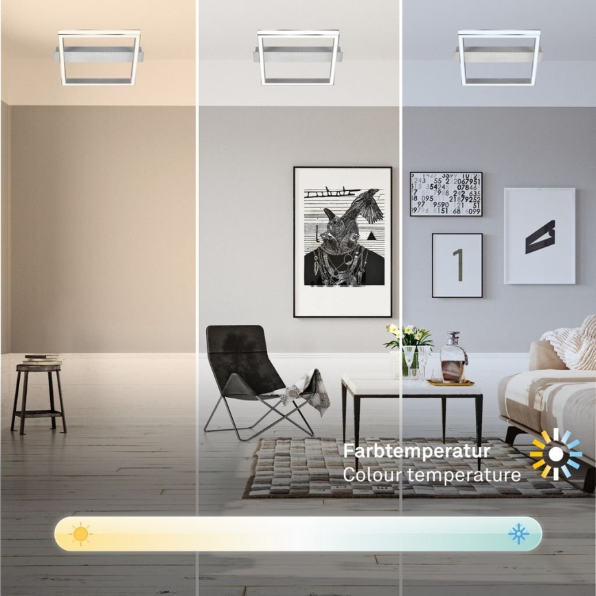 Briloner 3760-019 - LED prigušiva plafonska lampa FRAME LED/23W/230V 2700-6500K 42x36 cm + daljinski upravljač