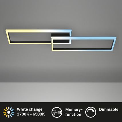 Briloner 3761015 - LED prigušiva plafonska svetiljka LED/45W/230V 2700-6500K crna + daljinski upravljač