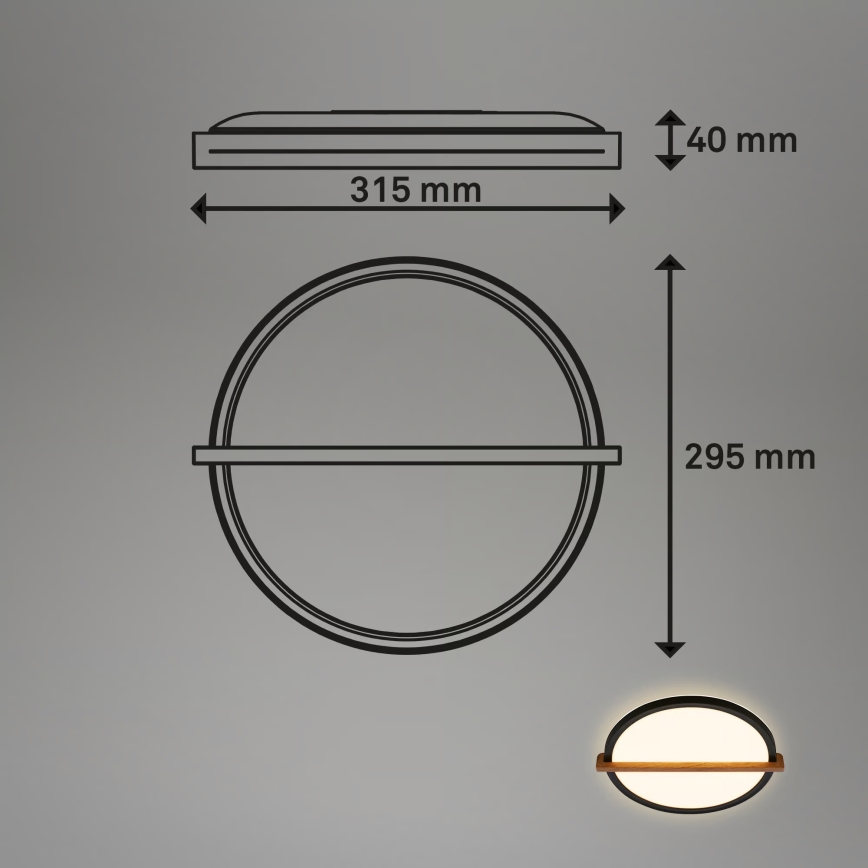 Briloner 3844015 - LED stropna svetiljka 18W/230V, prečnik 31,5 cm