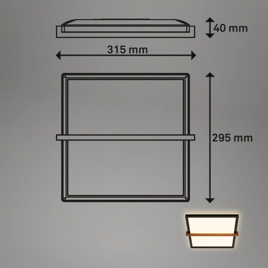 Briloner 3845015 - LED plafonsko svetlo LED/18W/230V 29,5x31,5 cm