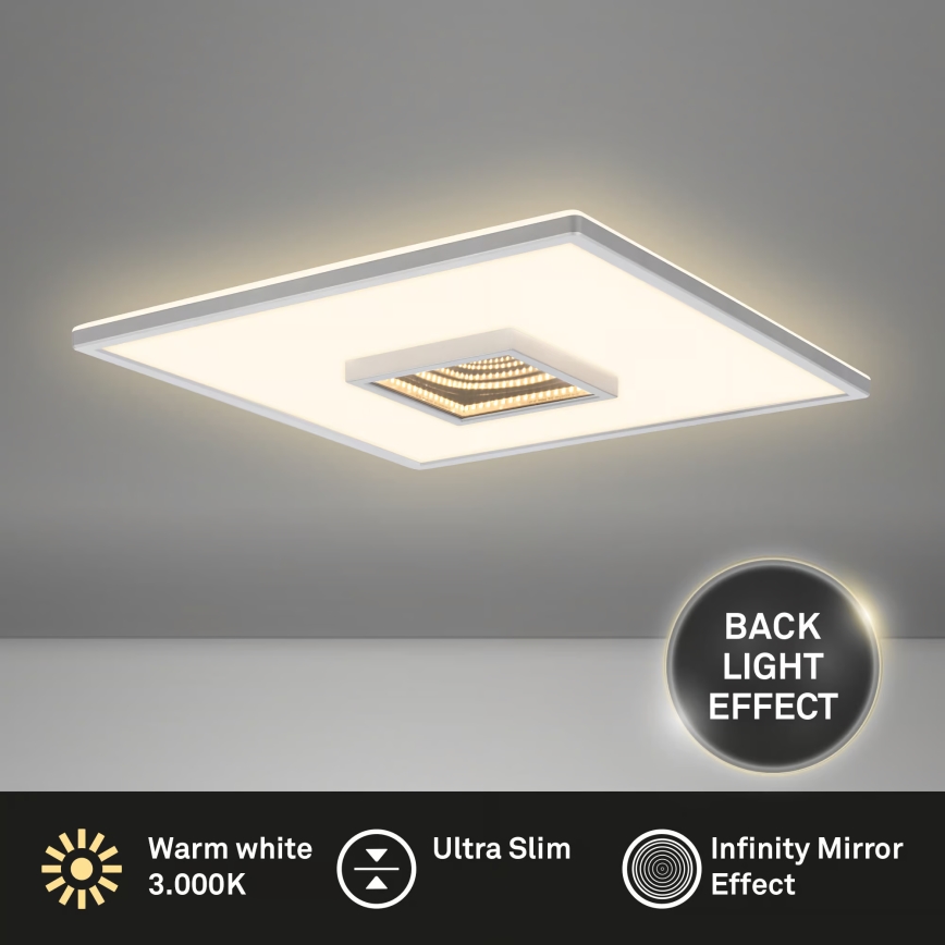 Briloner 3848014 - LED plafonsko svetlo TORO LED/18W/230V 42x42 cm matni hrom