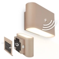Briloner 3878011 - LED punjivo zidno svetlo sa senzorom pokreta i sumraka CHAT LED/3W/5V 2000 mAh bež