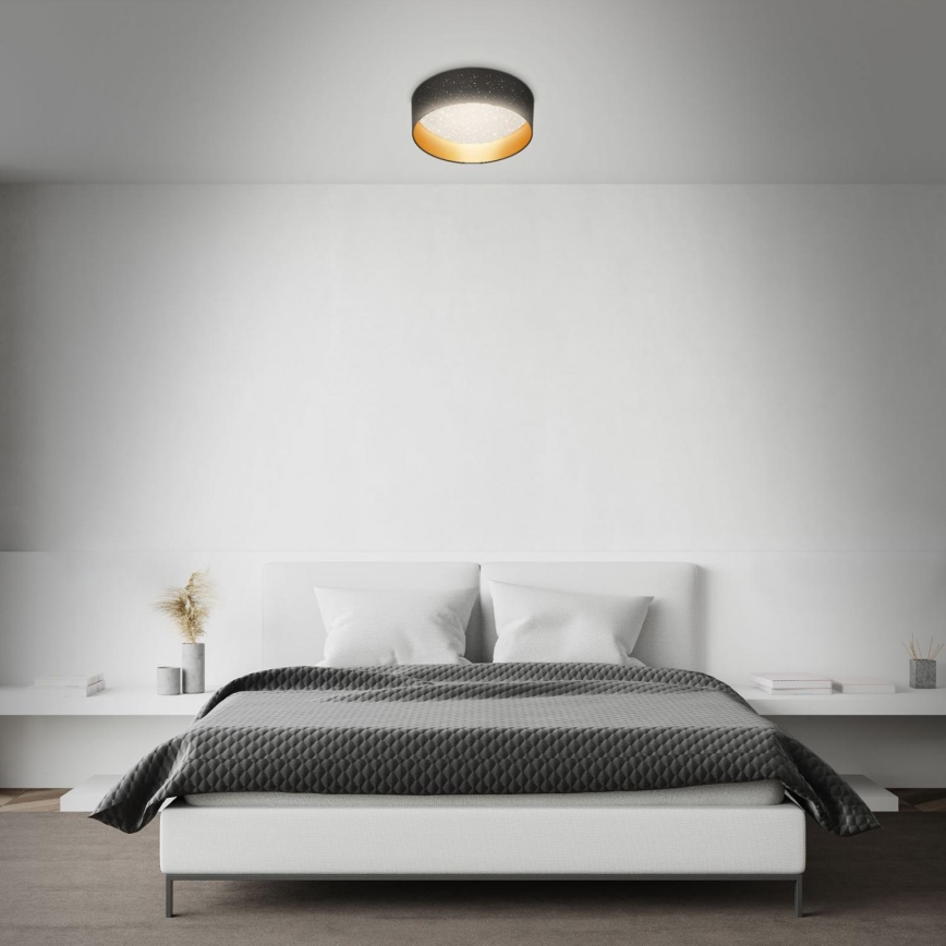 Briloner 3882-015 - LED stropno svetlo MAILA STARRY LED/18W/230V crna/zlatna