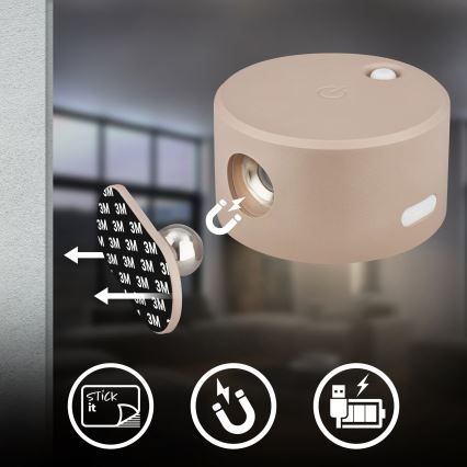 Briloner 3896011 - LED prigušiva punjiva zidna svetiljka TARI LED/1,6W/5V 1500 mAh bež