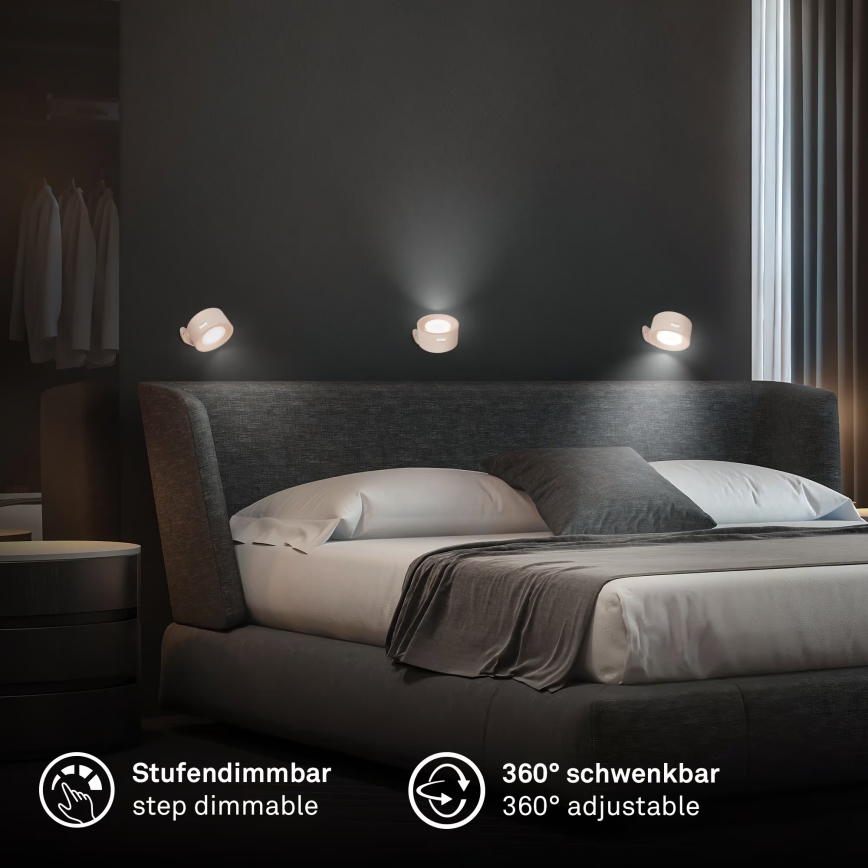 Briloner 3896011 - LED prigušiva punjiva zidna svetiljka TARI LED/1,6W/5V 1500 mAh bež