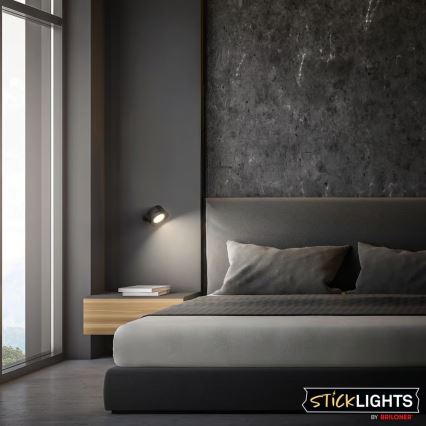 Briloner 3896015 - LED prigušiva punjiva zidna svetiljka TARI LED/1,6W/5V 1500 mAh crna