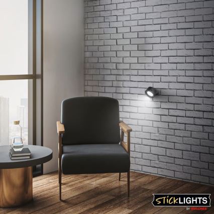 Briloner 3896015 - LED prigušiva punjiva zidna svetiljka TARI LED/1,6W/5V 1500 mAh crna