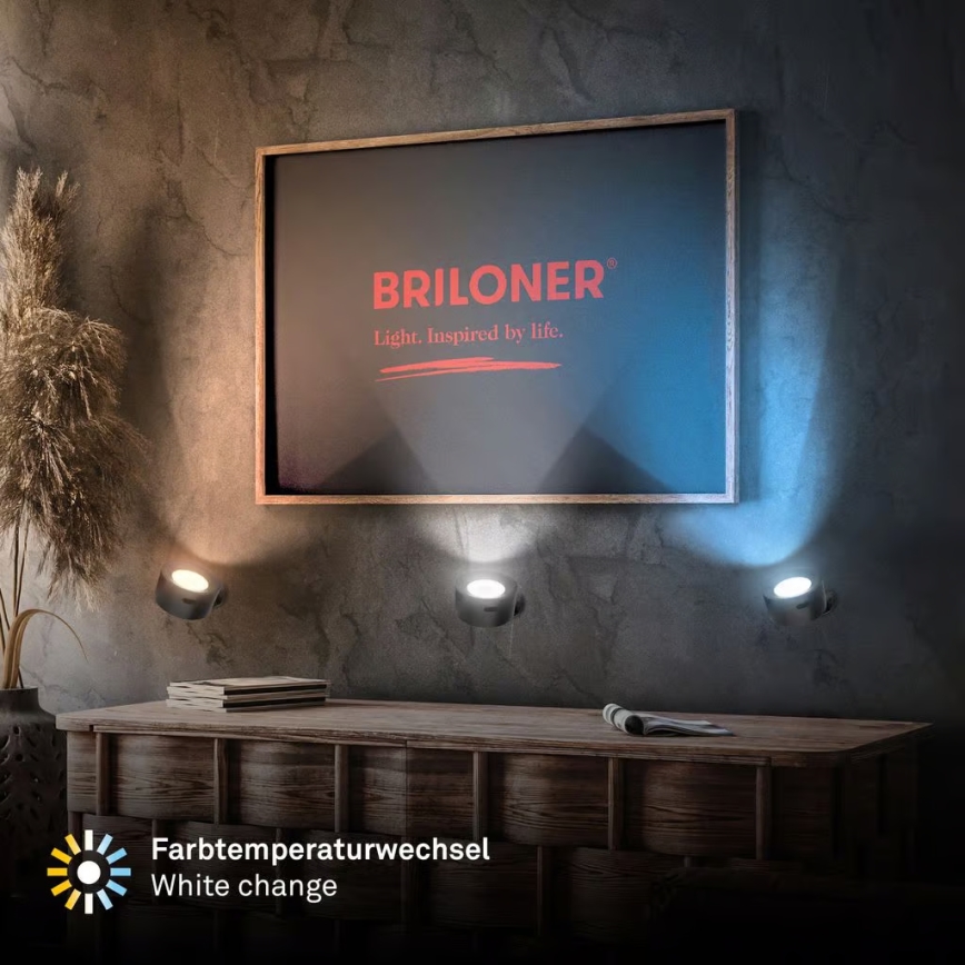 Briloner 3896015 - LED prigušiva punjiva zidna svetiljka TARI LED/1,6W/5V 1500 mAh crna