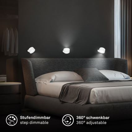 Briloner 3896016 - LED prigušiva punjiva zidna svetiljka TARI LED/1,6W/5V 1500 mAh bela