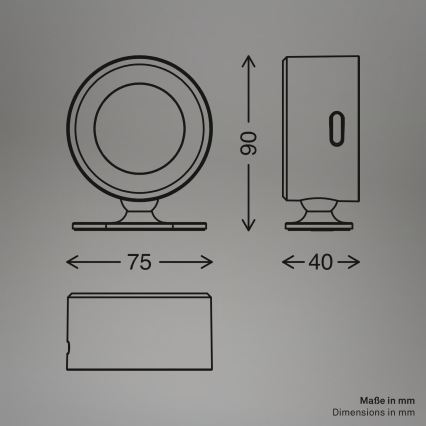 Briloner 3896016 - LED prigušiva punjiva zidna svetiljka TARI LED/1,6W/5V 1500 mAh bela