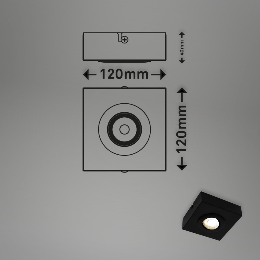 Briloner 3996015 - LED spot svetiljka CTS LED/4W/230V 2700/4000K crna