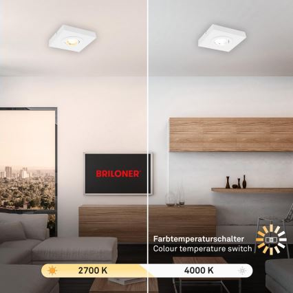 Briloner 3996016 - LED spot svetlo CTS LED/4W/230V 2700/4000K belo