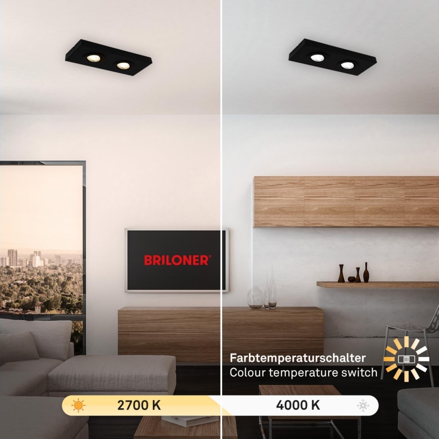 Briloner 3996025 - LED spot svetiljka CTS 2xLED/4W/230V 2700/4000K crna
