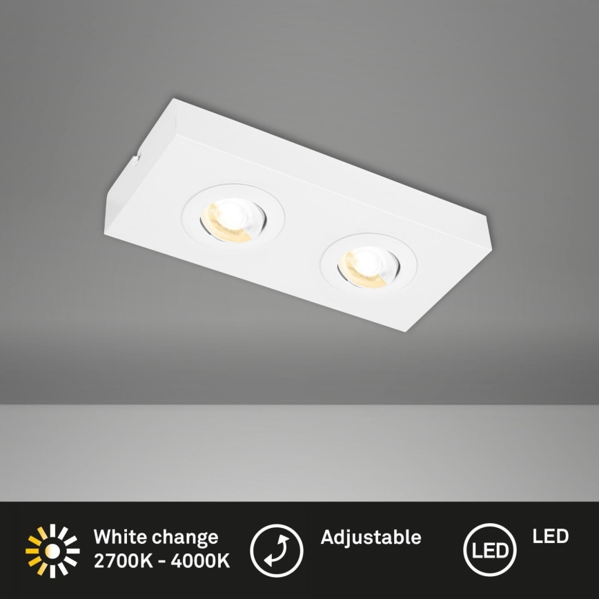 Briloner 3996026 - LED spot svetiljka CTS 2xLED/4W/230V 2700/4000K, bela