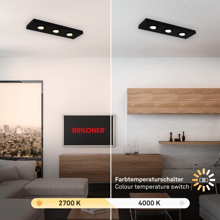 Briloner 3996035 - LED ugradna svetiljka CTS 3xLED/4W/230V 2700/4000K crna
