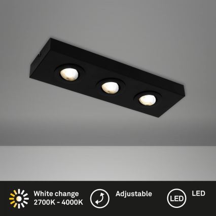 Briloner 3996035 - LED ugradna svetiljka CTS 3xLED/4W/230V 2700/4000K crna