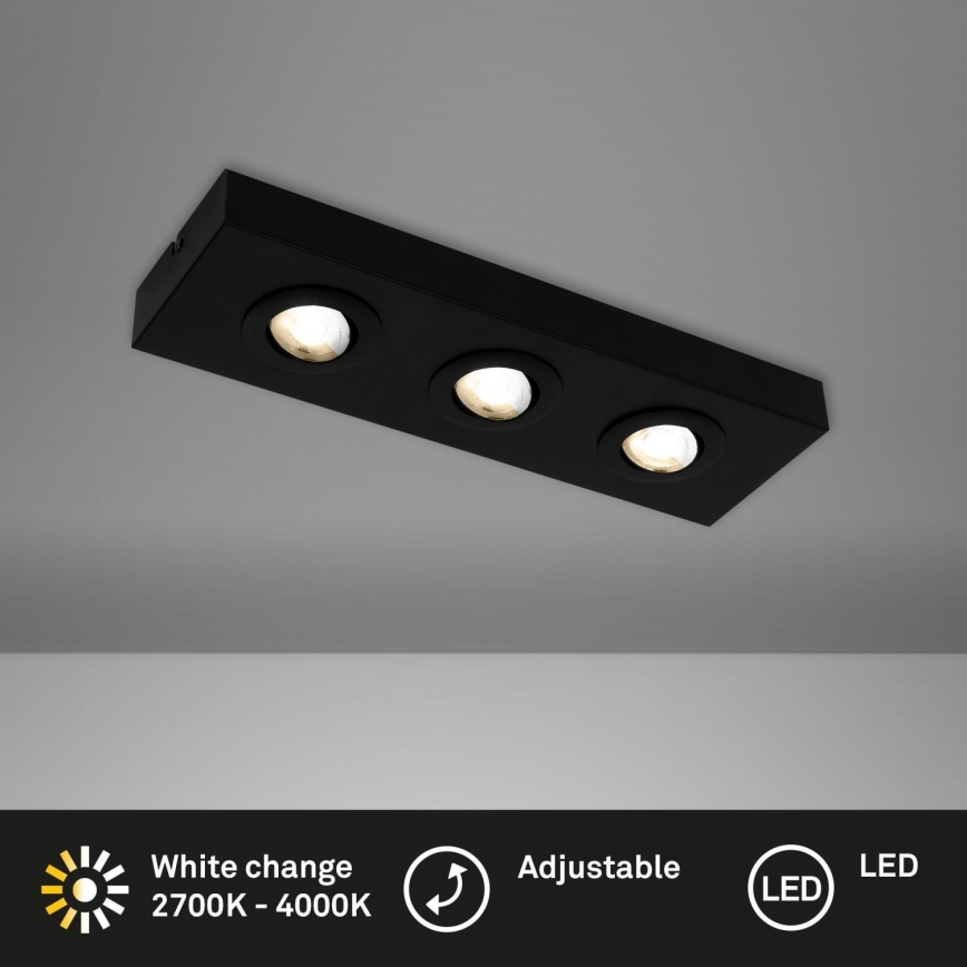 Briloner 3996035 - LED ugradna svetiljka CTS 3xLED/4W/230V 2700/4000K crna