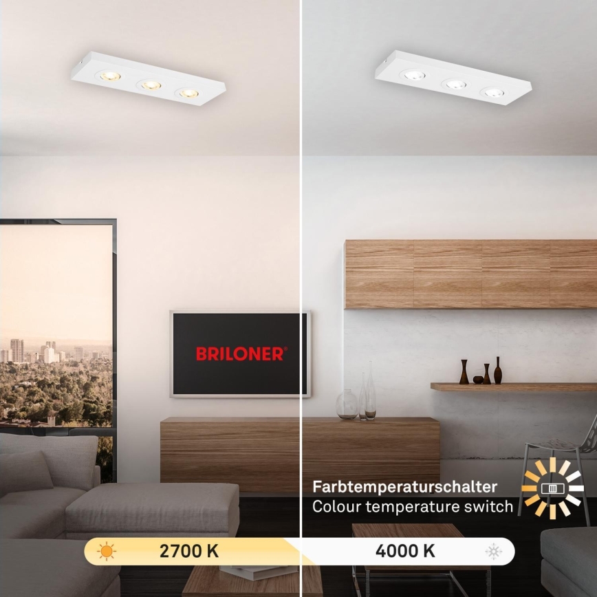 Briloner 3996036 - LED spot svetiljka CTS 3xLED/4W/230V 2700/4000K bela