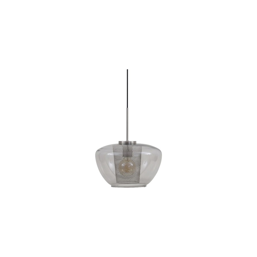 Briloner 4016-014 - Luster na sajli SEVENTIES 1xE27/40W/230V zadimljeno siva