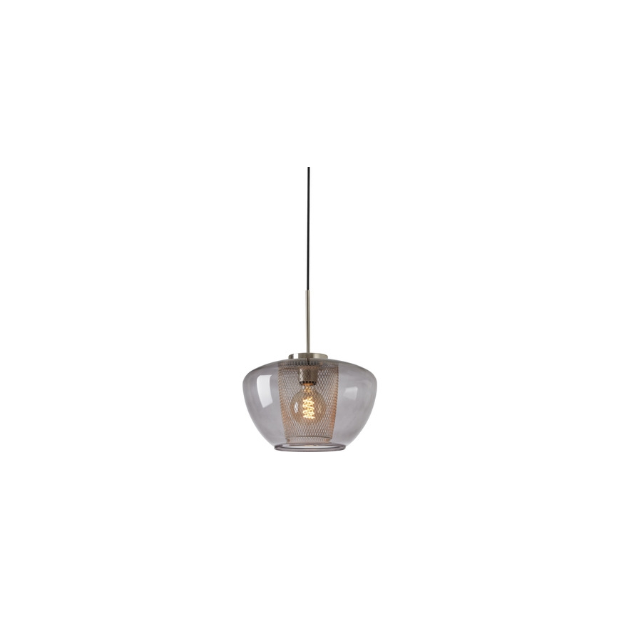 Briloner 4016-014 - Luster na sajli SEVENTIES 1xE27/40W/230V zadimljeno siva