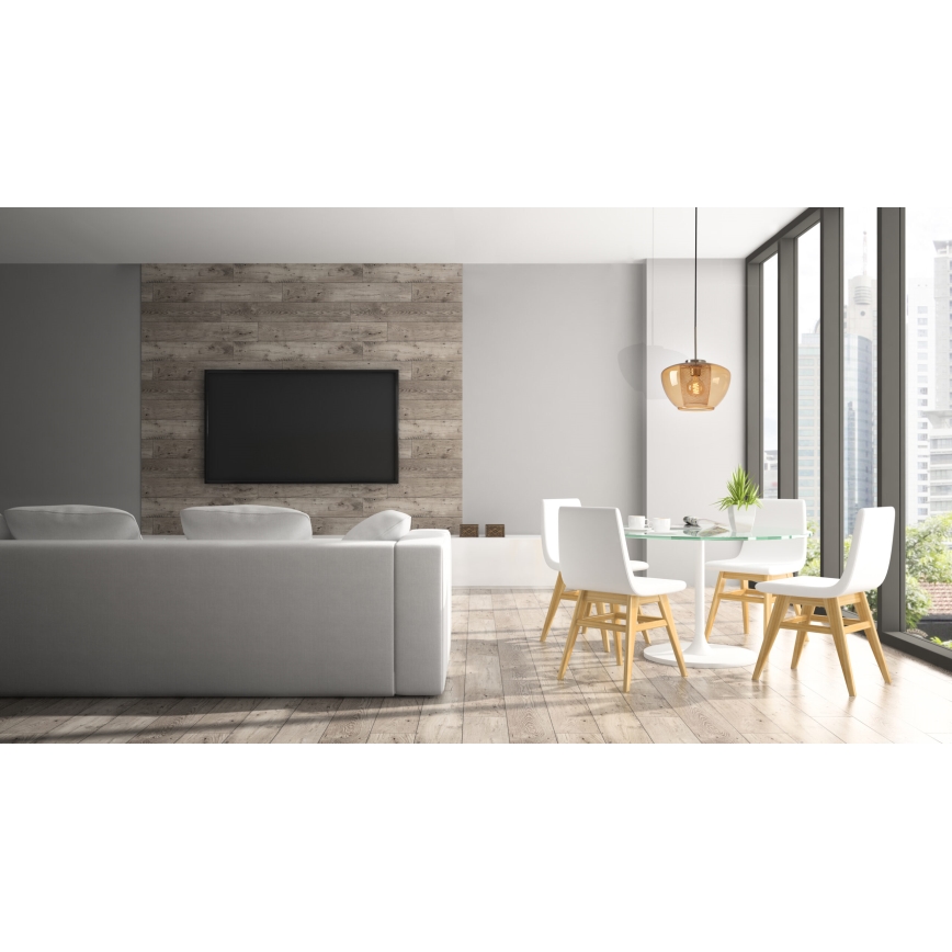 Briloner 4016-017 - Luster na sajli SEVENTIES 1xE27/40W/230V narandžasta