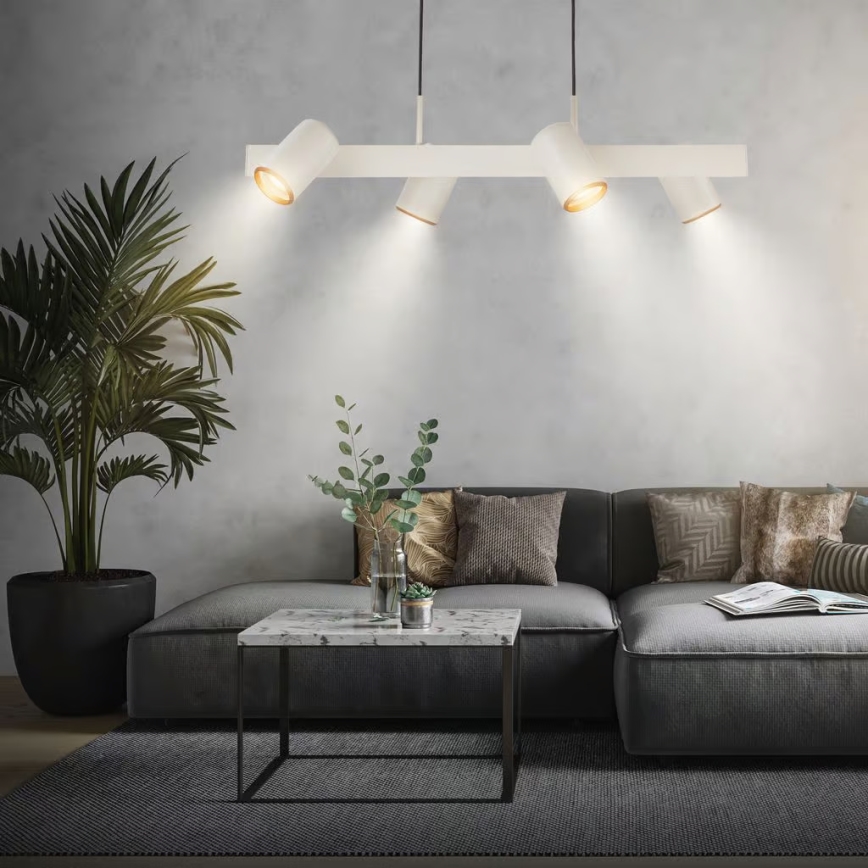 Briloner 4058044 - Luster na sajli ERA 4x GU10/10W/230V krem