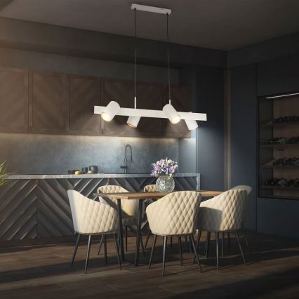 Briloner 4058044 - Luster na sajli ERA 4x GU10/10W/230V krem