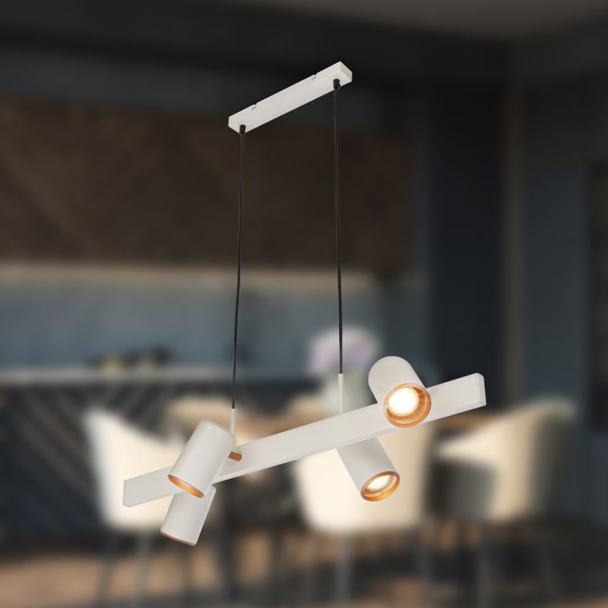 Briloner 4058044 - Luster na sajli ERA 4x GU10/10W/230V krem